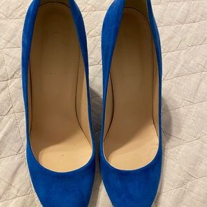 J Crew blue suede heels